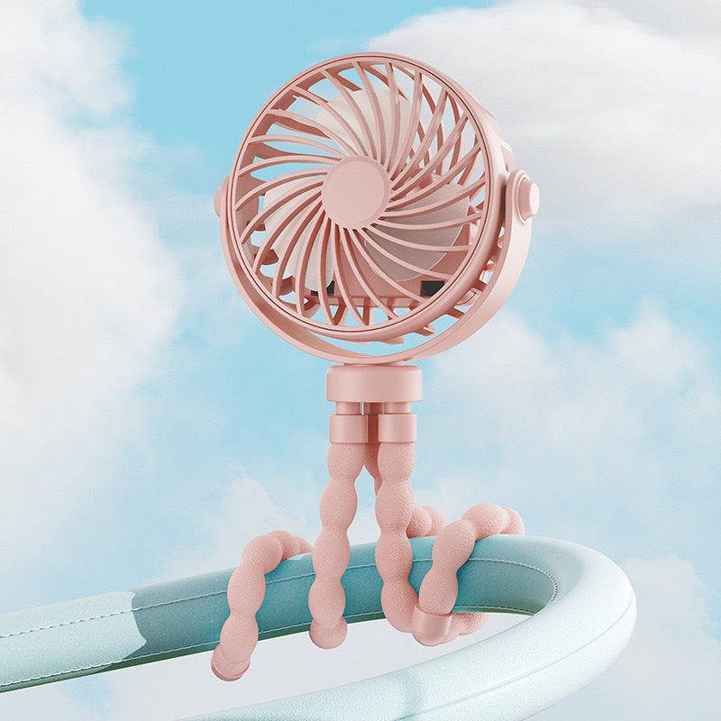 Portable Octopus USB Desk Fan with Night Light