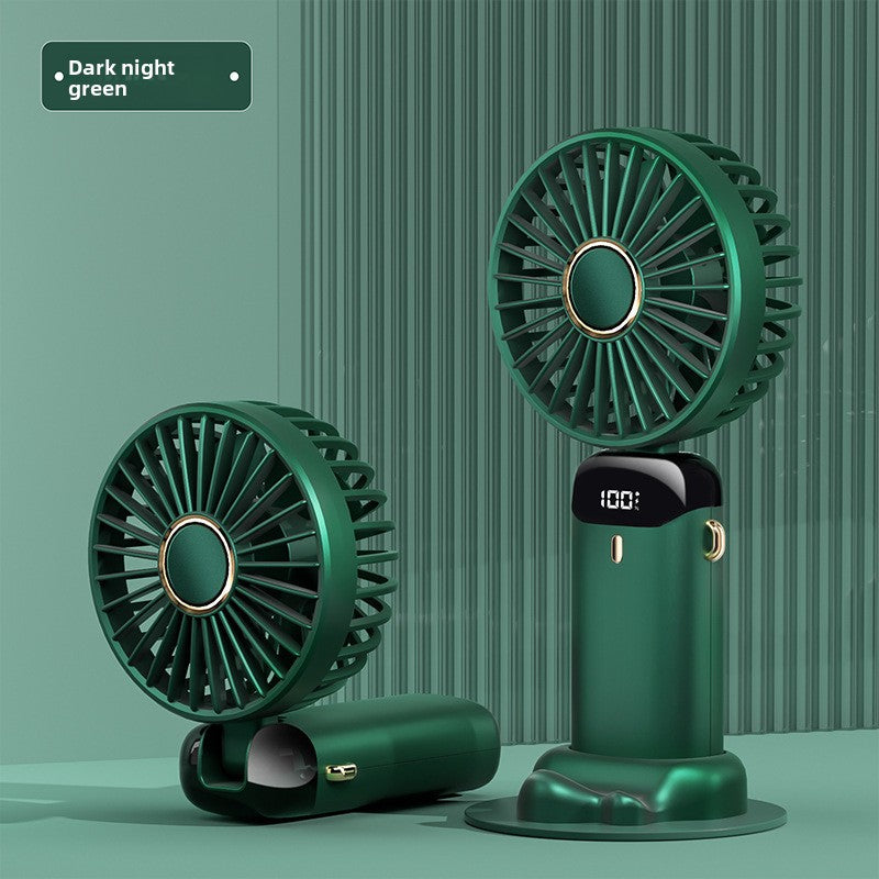 Portable USB Rechargeable Handheld Fan with Digital Display