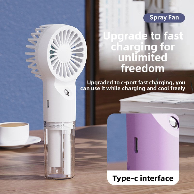 Portable Handheld Spray Fan with Mist Function
