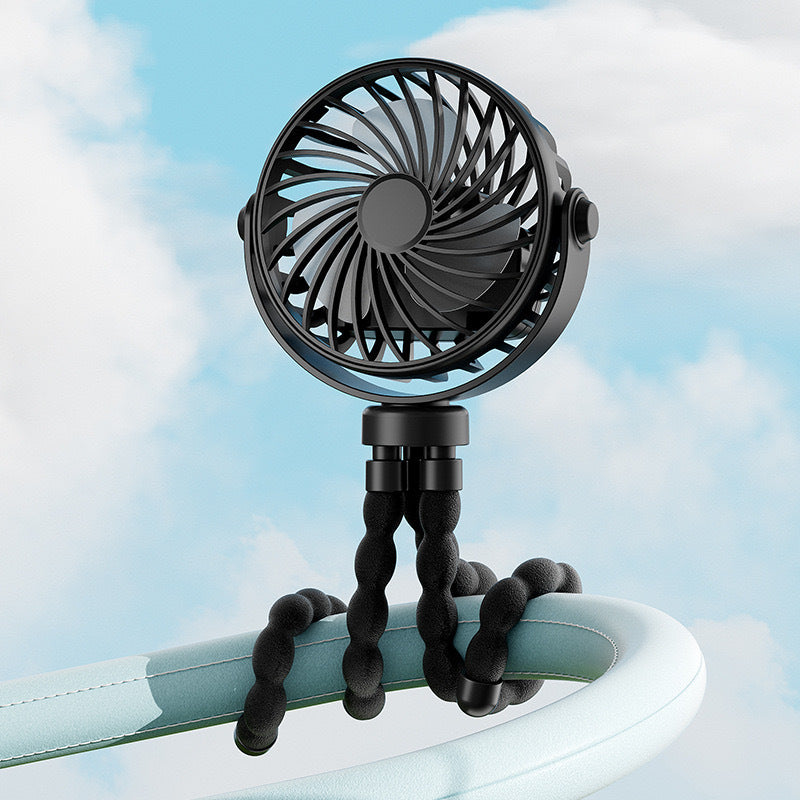 Portable Octopus USB Desk Fan with Night Light