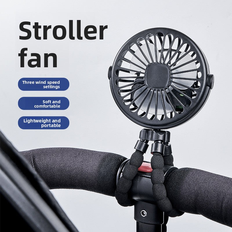 Portable Octopus USB Desk Fan with Night Light