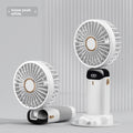Portable USB Rechargeable Handheld Fan with Digital Display