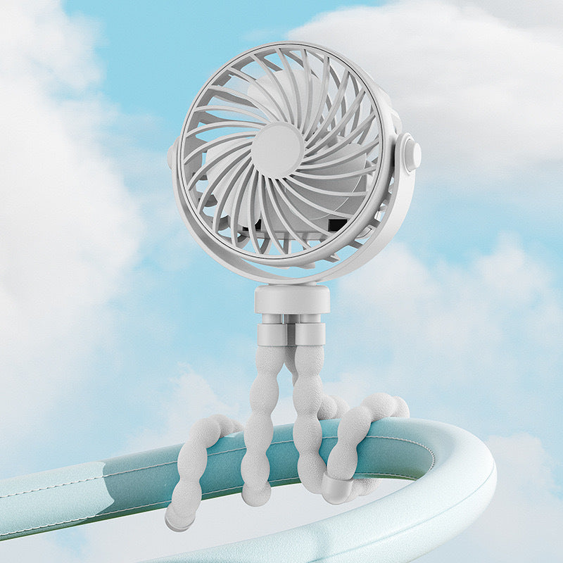 Portable Octopus USB Desk Fan with Night Light