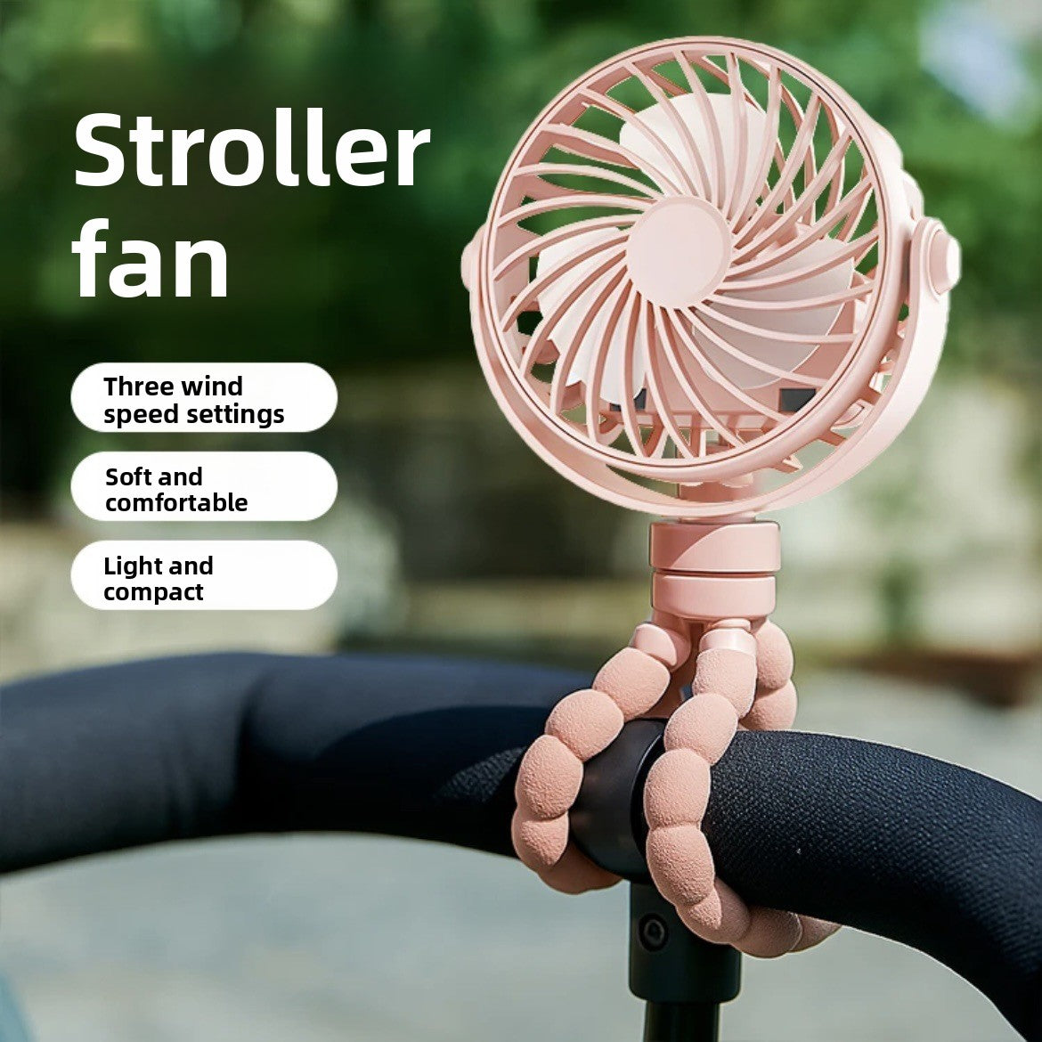 Portable Octopus USB Desk Fan with Night Light